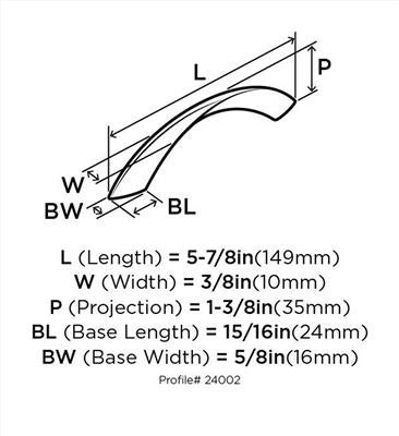 Essential'Z Zinc Antique Nickel Cabinet Pull 2