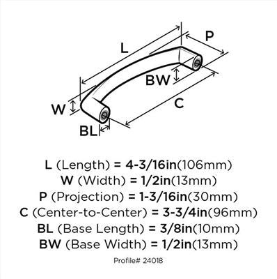Essential'Z Zinc Satin Nickel Matte Cabinet Pull 4