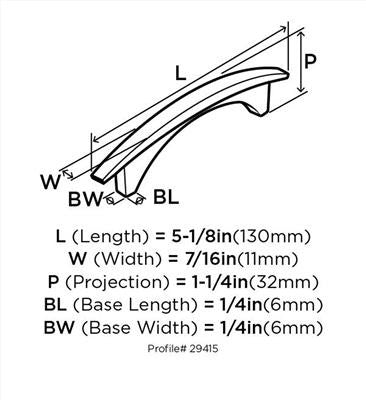 Essential'Z Zinc Satin Nickel Cabinet Pull 8