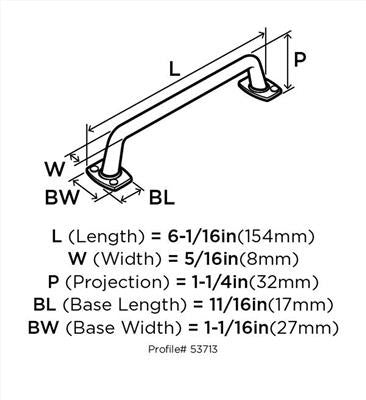 Rochdale Zinc Satin Nickel Cabinet Pull 2