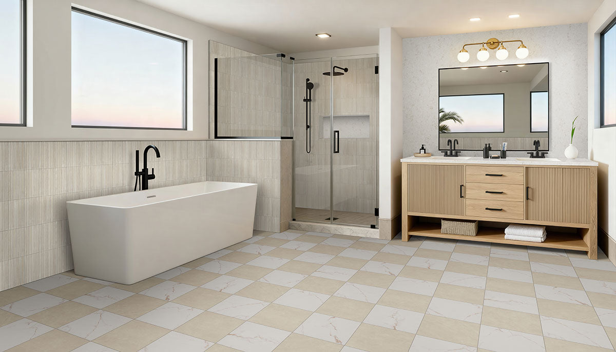 Quadre Belvyn Dune Checkered Vinyl Dune Checkered Vinyl Plank Matte 9