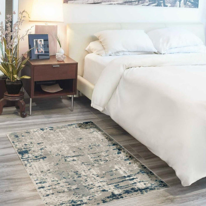 Quarry Polypropylene & Polyester Ivory Grey Blue IVGRB