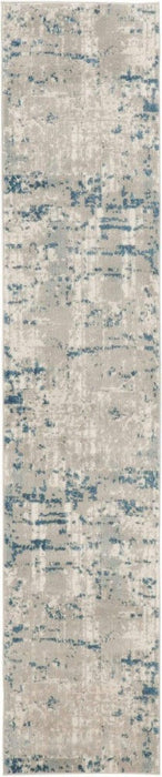 Quarry Ivory Grey Blue Polypropylene & Polyester IVGRB