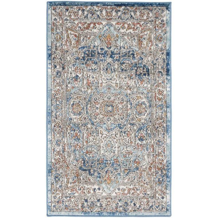Quarry Ivory Blue Polypropylene & Polyester IVBLU
