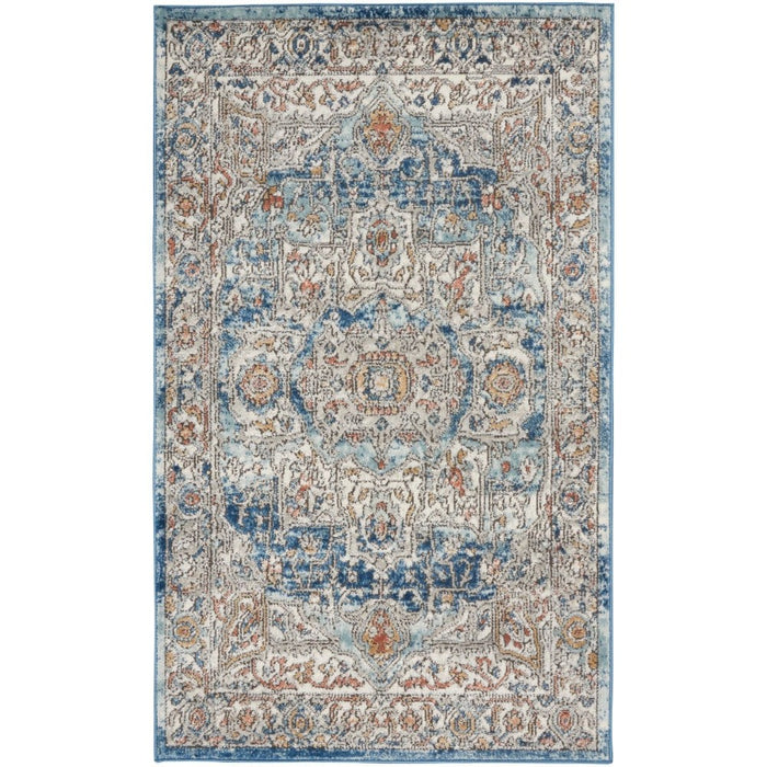 Quarry Ivory Blue IVBLU Polypropylene & Polyester