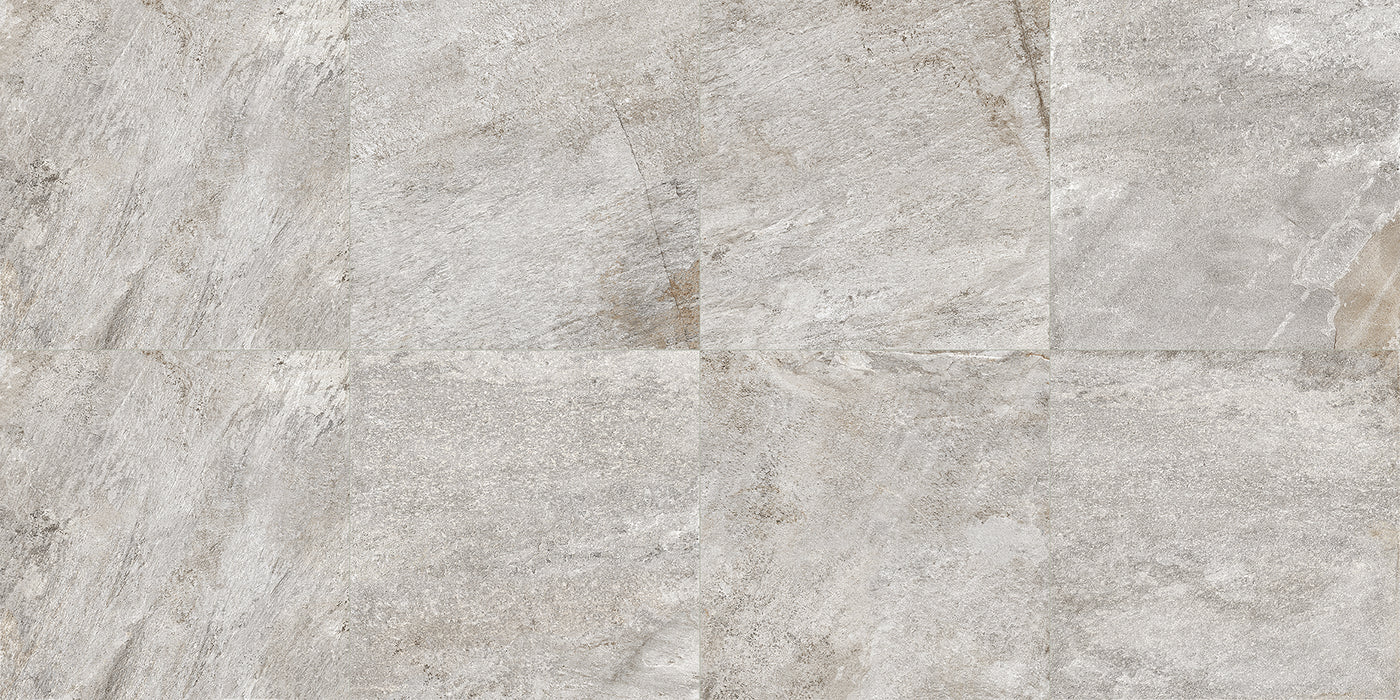 Full Paver Sample - Quartzite White Porcelain Paver - 24" x 24" x 3/4" Rough