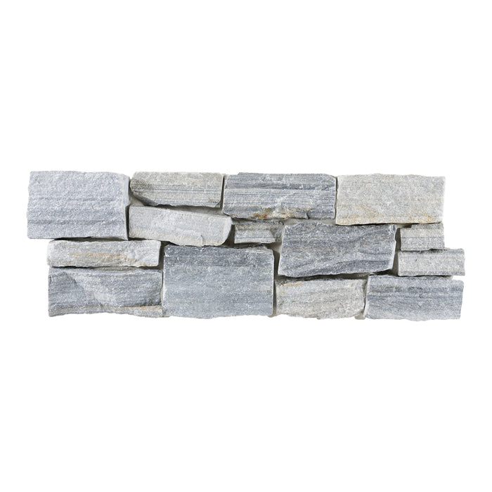 Full Ledger Sample - Rainstorm Slate Ledgestone - 8" x 24" x 1" - 1 1/2" Natural Cleft Face with Gauged Back