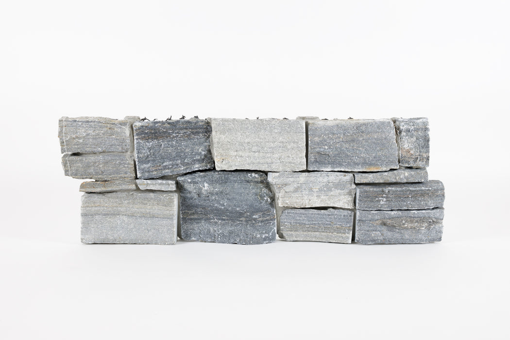 Rainstorm Slate Natural Cleft Face, Gauged Back Ledgestone - 8" x 24" 