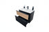 Ravello Wood Natural & Black Bathroom Vanity Natural & Black 3
