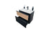 Ravello Wood Natural & Black Bathroom Vanity Natural & Black 3