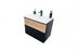 Ravello Wood Natural & Black Bathroom Vanity Natural & Black 4