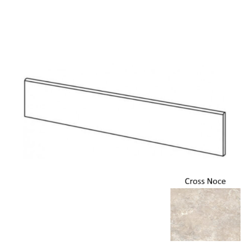 Realstone Travertino Porcelain Cross Noce Bullnose Matte 1