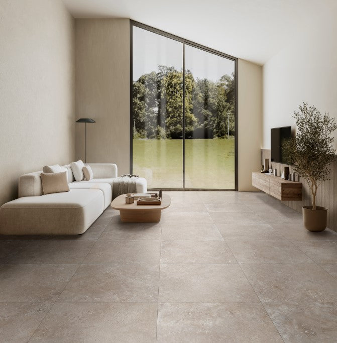 Realstone Travertino Porcelain Noce Tile Matte 2