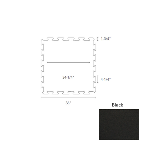 Recoil Rubber Black Fitness Flooring Interlocking Tile Urethane 1