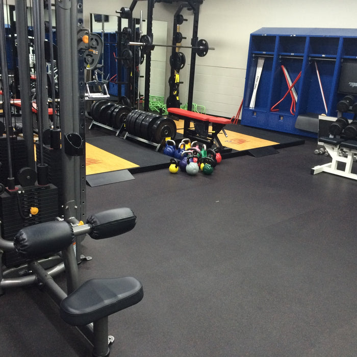 Recoil Rubber Black Fitness Flooring Urethane 2