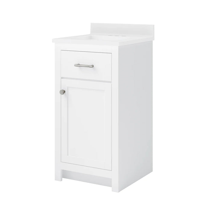 Reese Wood White Bathroom Vanity White 5