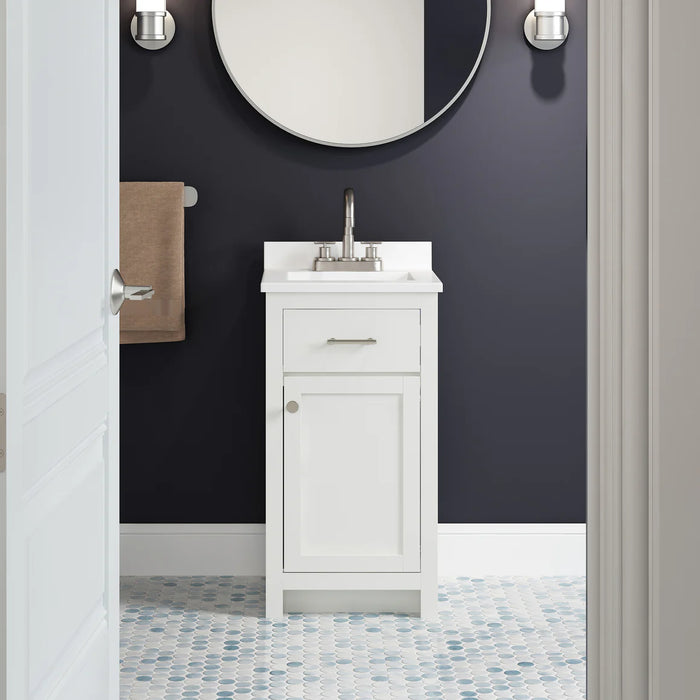 Reese Wood White Bathroom Vanity White 10