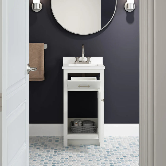 Reese Wood White Bathroom Vanity White 11