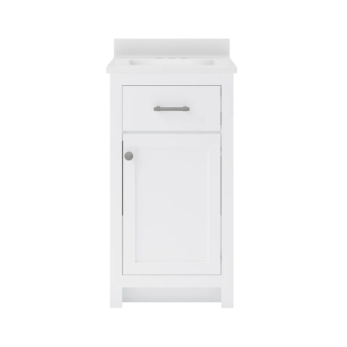 Reese Wood White Bathroom Vanity White 4