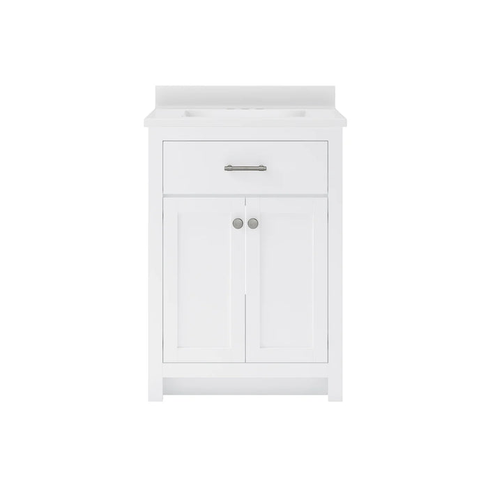 Reese Wood White Bathroom Vanity White 5