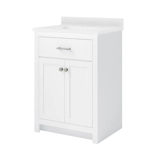 Reese Wood White Bathroom Vanity White 4