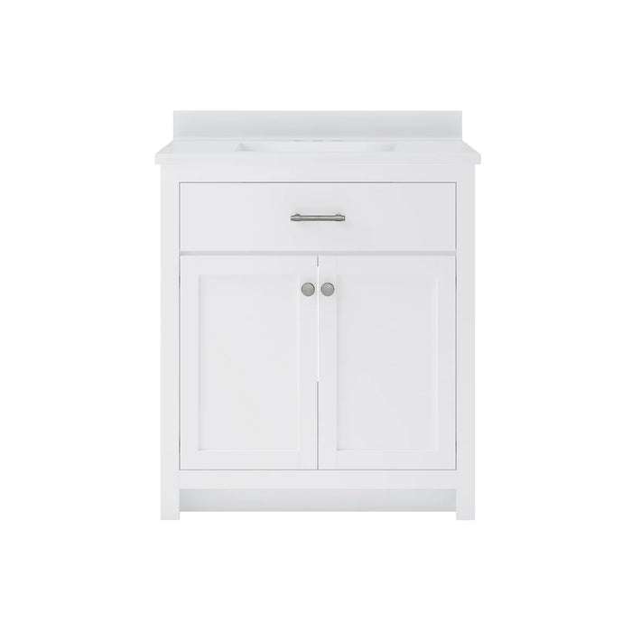 Reese Wood White Bathroom Vanity White 5