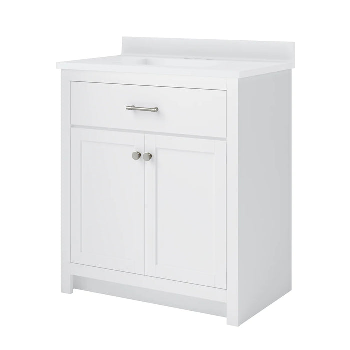 Reese Wood White Bathroom Vanity White 4
