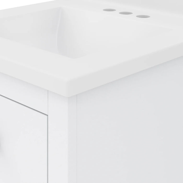 Reese Wood White Bathroom Vanity White 1