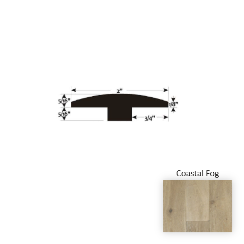 Reserve Coastal Fog Hardwood Moulding / Trim - 2" x 90" T Molding
