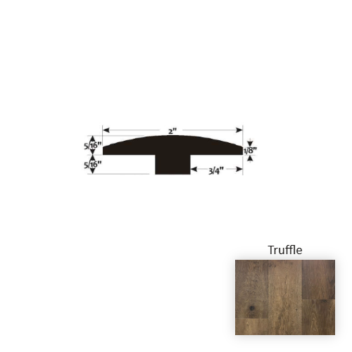 Reserve Truffle Hardwood Moulding / Trim - 2" x 90" T Molding