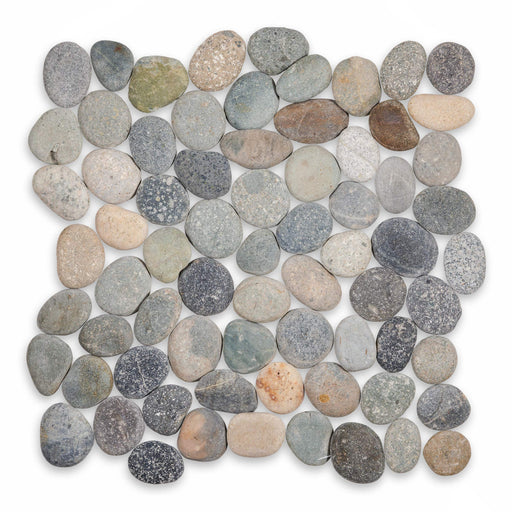 Round Banyu Matte Natural Stone Pebble - 12" x 12" x 3/8"