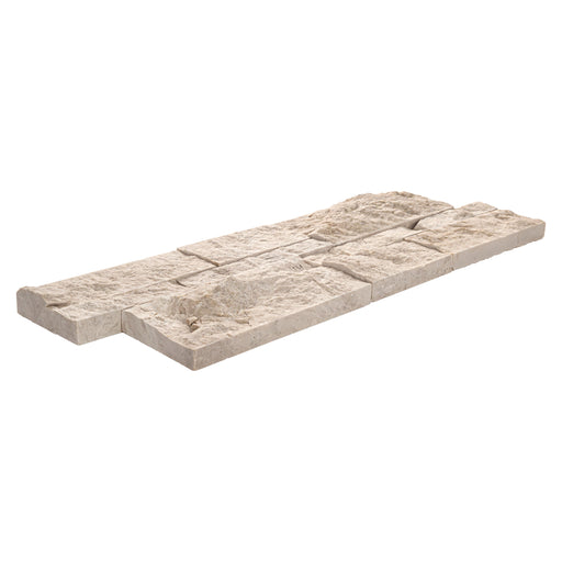 XL Rockmount Stacked Stone Panel Marble Royal Cream Ledgestone Split Face 1