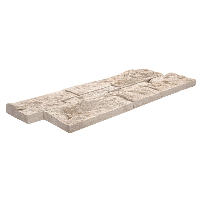 XL Rockmount Stacked Stone Panel Marble Royal Cream Ledgestone Split Face 1