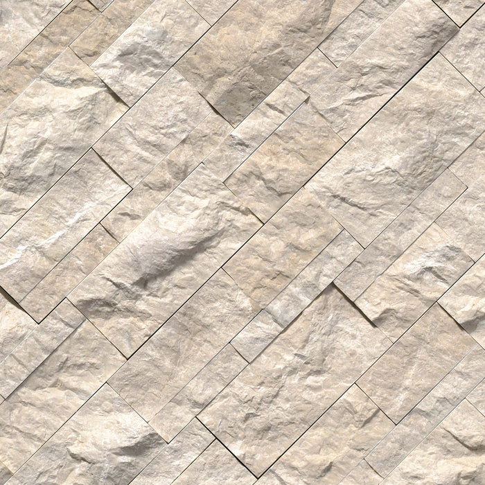XL Rockmount Stacked Stone Panel Marble Royal Cream Ledgestone Split Face 2
