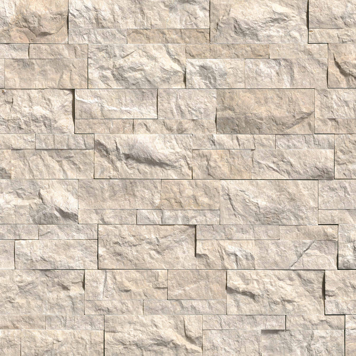 XL Rockmount Stacked Stone Panel Marble Royal Cream Ledgestone Split Face 3