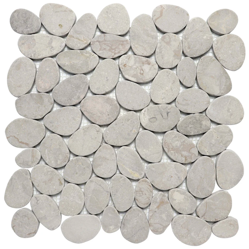 Island Stone Pebble Volcano Grey Tumbled Marble Mosaic | Lowest Price ...