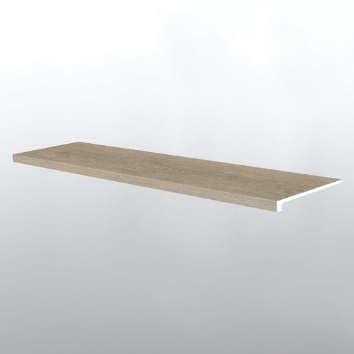 Laurel Reserve Saddle Wood Luxury Vinyl Moulding / Trim - 12" x 47.25" Stair Tread Eased Edge