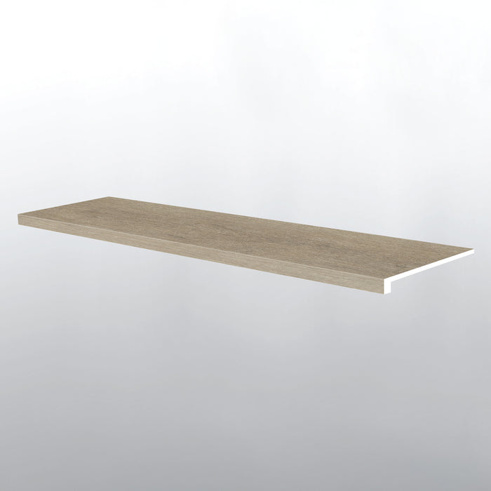 Laurel Reserve Saddle Wood Luxury Vinyl Moulding / Trim - 12" x 47.25" Stair Tread Eased Edge