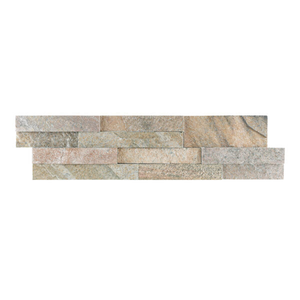 Full Ledger Sample - Safari Quartzite Ledgestone - 6" x 24" x 1/2" - 1" Natural Cleft