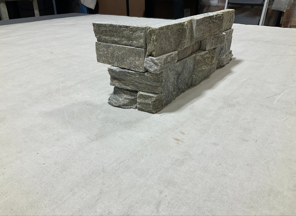 Sage Green Quartzite Ledgestone Corner Natural Cleft 2