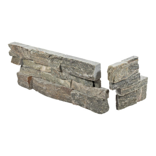 Sage Green Quartzite Ledgestone Corner Natural Cleft 1
