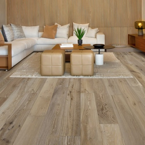 Premier Sand Engineered Hardwood Flooring - Wire Brushed