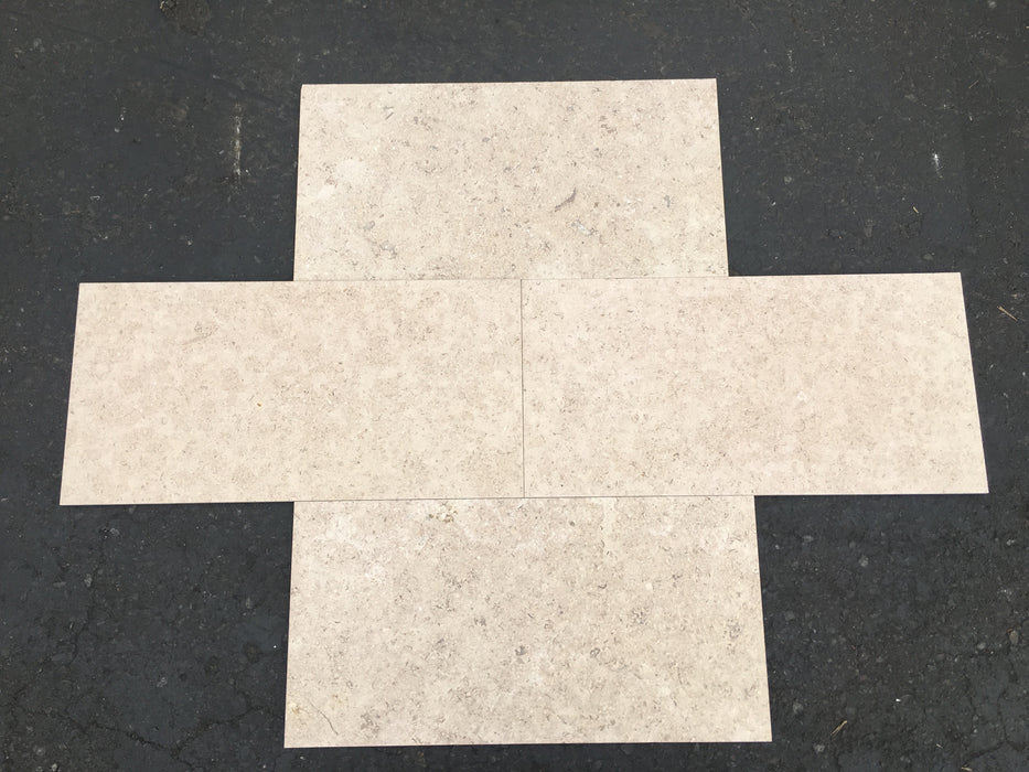 Sandy Creek Limestone Tile - 12" x 24" x 3/8" Leather