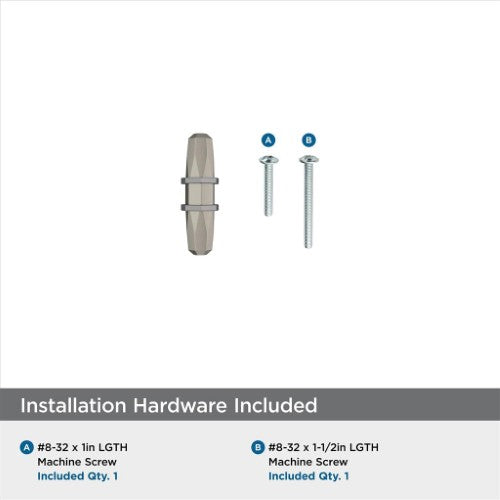 London Zinc Satin Nickel / Black Chrome Cabinet Knob 3