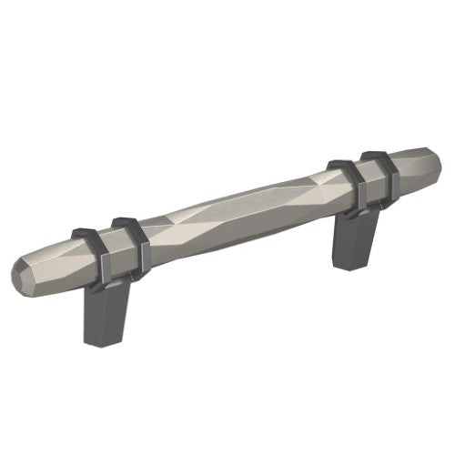 London Zinc Satin Nickel / Black Chrome Cabinet Pull 3