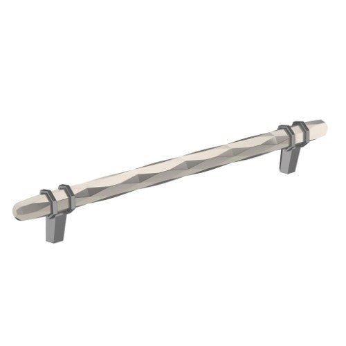 London Zinc Satin Nickel / Black Chrome Cabinet Pull 1