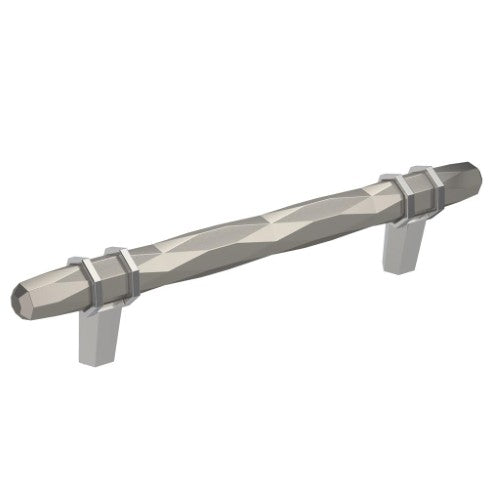 London Zinc Satin Nickel / Polished Chrome Cabinet Pull 4