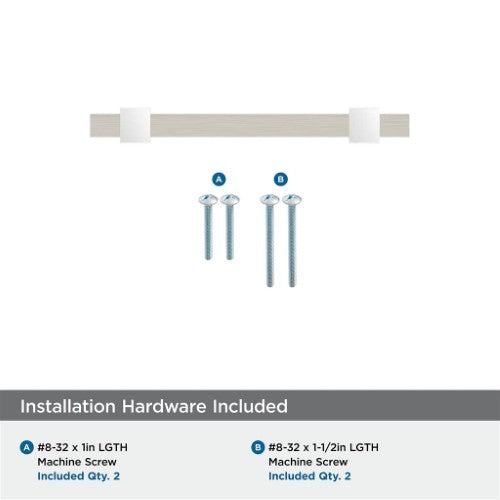 Mulino Zinc Satin Nickel / Polished Chrome Cabinet Pull 15