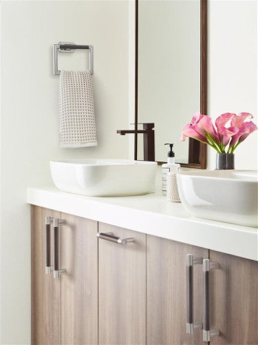 Esquire Zinc & Stainless Steel Satin Nickel / Oil Rubbed Bronze Cabinet Pull 20