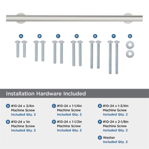 Radius Stainless Steel Satin Nickel Appliance Pull 7
